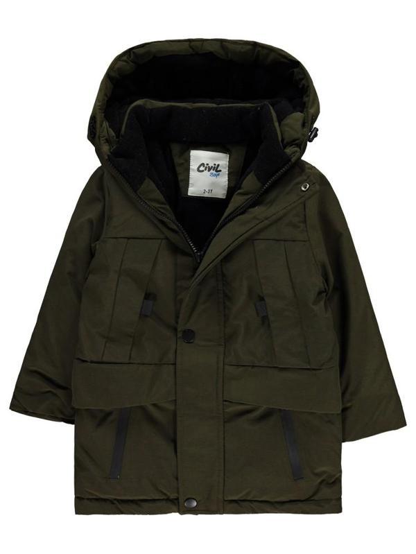 Civil Boys Cep Reflektörlü 2-5 Yaş Mont - Kahverengi3-4 Yaş - Image 1