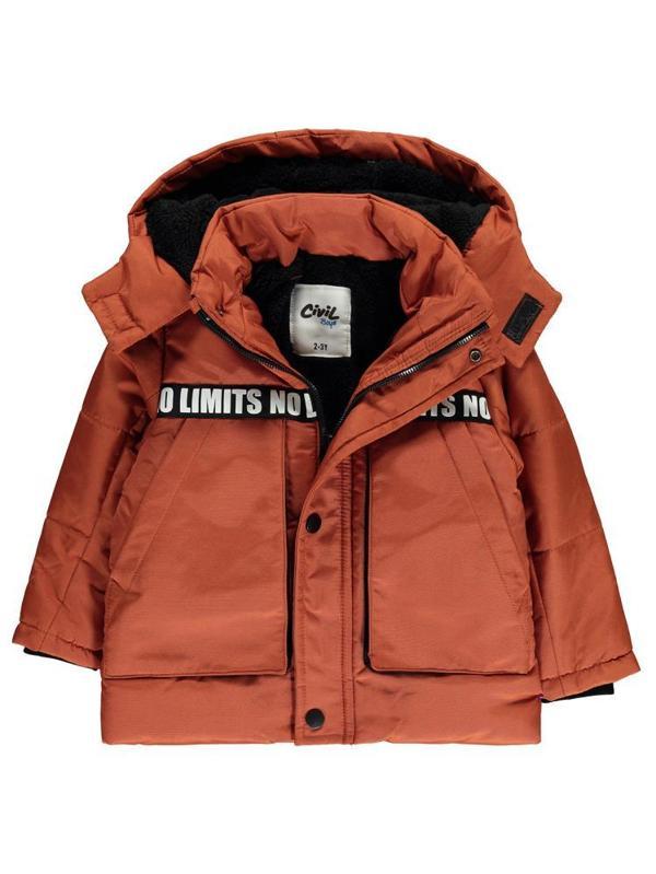 Civil Boys No Limits Şerit Baskılı 2-5 Yaş Mont - Turuncu2-3 Yaş - Image 1