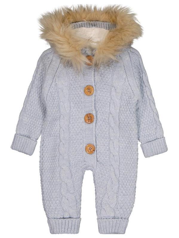 Beybek Kapşonlu 3-12 Ay Tulum - Mavi3-6 Ay - Image 1