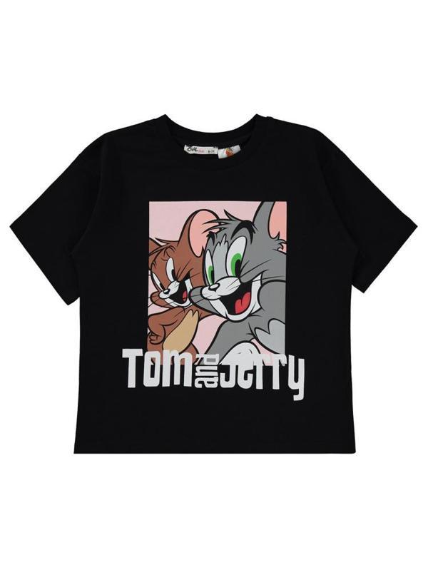 Tom And Jerry 6-9 Yaş Tişört - Siyah7-8 Yaş - Image 1