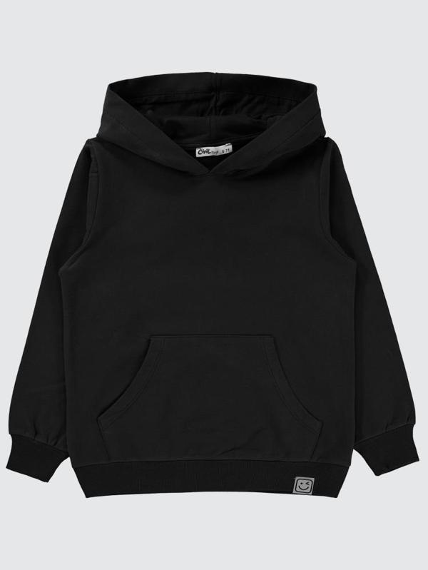 Civil Boys Qr Kod Etiketli Kapşonlu 6-9 Yaş Sweatshirt - Siyah8-9 Yaş - Image 1