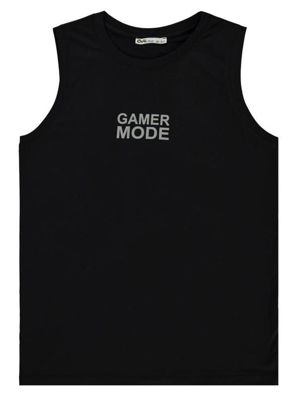 Civil Boys Gamer Mode Reflektör Baskılı Sıfır Kol 10-13 Yaş Tişört - Siyah11-12 Yaş - Image 1