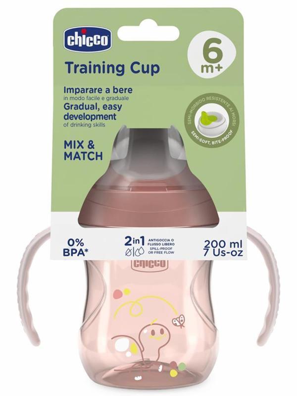 Chicco Yarı Yumuşak Uçlu Bardak 6 Ay+ - PembeStandart - Image 1