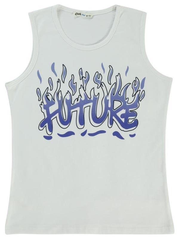 Civil Boys Future Baskılı 10-13 Yaş Tişört - Beyaz11-12 Yaş - Image 1