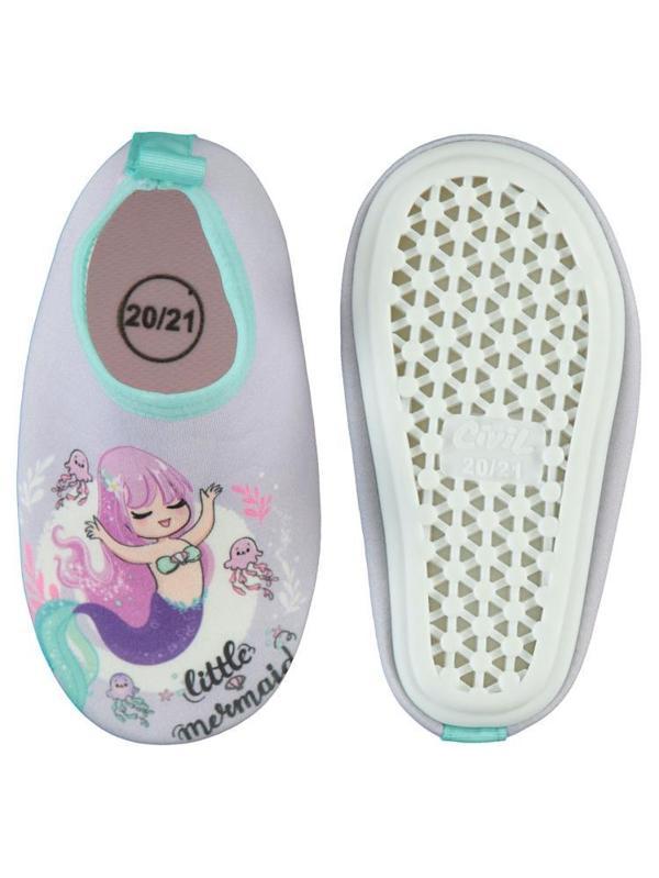Civil Girls Deniz Kızı Baskılı Tabanlı -24 Numara Deniz Ayakkabısı - Lila20 - Image 1