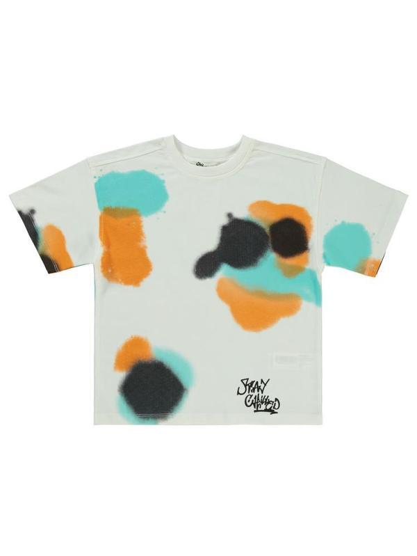 Civil Boys Püskürtme Boya Baskılı 6-9 Yaş Tişört - Beyaz6-7 Yaş - Image 1