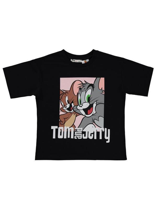 Tom And Jerry 6-9 Yaş Tişört - Siyah8-9 Yaş - Image 1