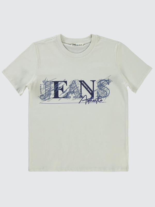 Civil Boys Jeans Baskılı 10-13 Yaş Tişört - Gri10-11 Yaş - Image 1