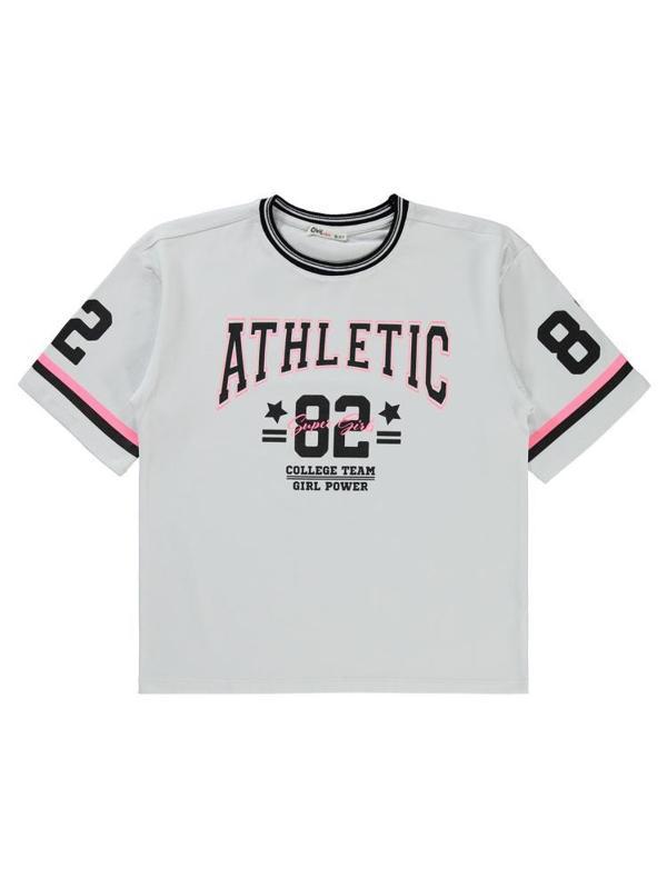 Civil Girls Athletic Baskılı 10-13 Yaş Tişört - Beyaz10-11 Yaş - Image 1