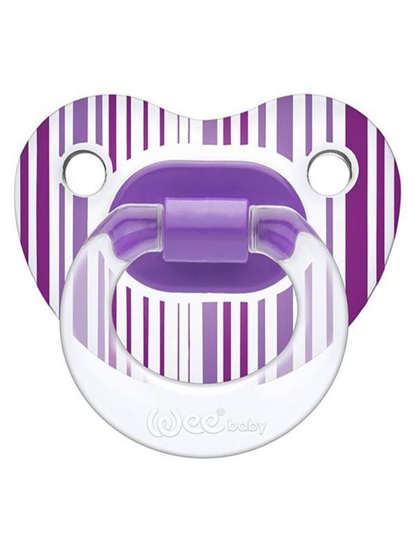 Wee Baby Şeffaf Desenli Damaklı Emzik No:1 - LilaStandart - Image 1