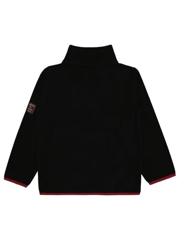 4166-3 Civil Boys Fermuarlı Armalı Polar 10-13 Yaş Sweatshirt - Siyah13-14 Yaş - Image 1