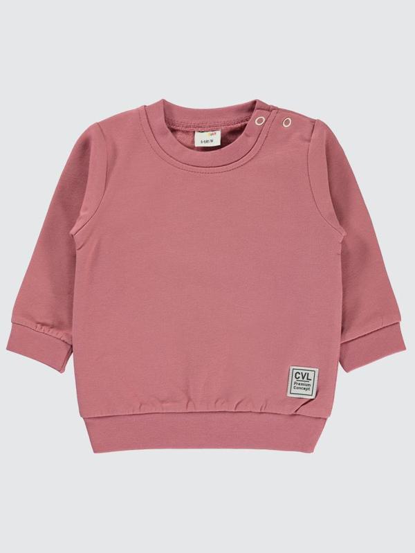Civil Baby Düz Basic 6-18 Ay Sweatshirt - Pembe9-12 Ay - Image 1