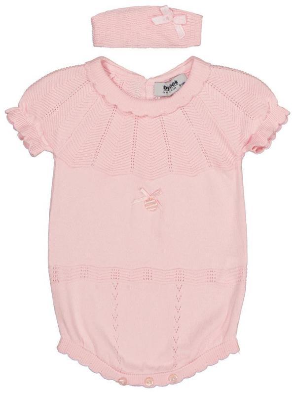 Beybek Triko 1-6 Ay Çıtçıtlı Badi - Pembe3-6 Ay - Image 1