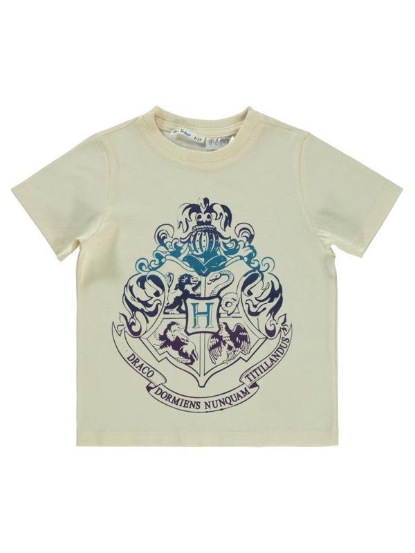 Harry Potter Logo Baskılı 2-5 Yaş Tişört - Fil Dişi5-6 Yaş - Image 1