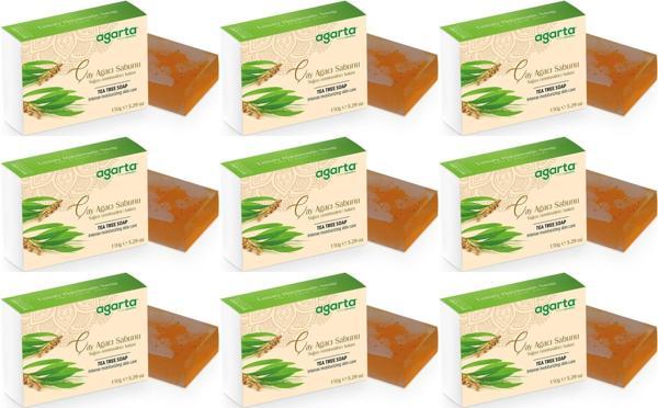 Agarta El Yapımı Doğal Sabun 150GR Çay Ağacı (9 Lu Set) - Image 1