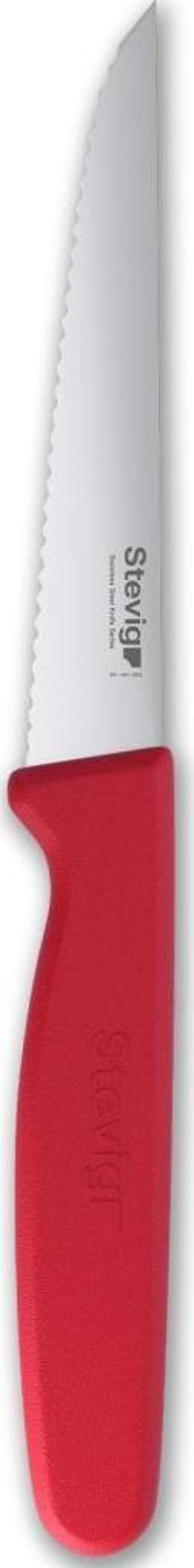 Stevig Sebze ve Soyma Bıçağı Lazerli 10 cm Kırmızı ST-402.002 - Image 1