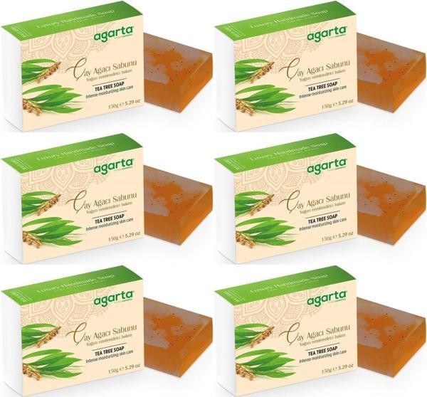 Agarta El Yapımı Doğal Sabun 150GR Çay Ağacı (6 Lı Set) - Image 1