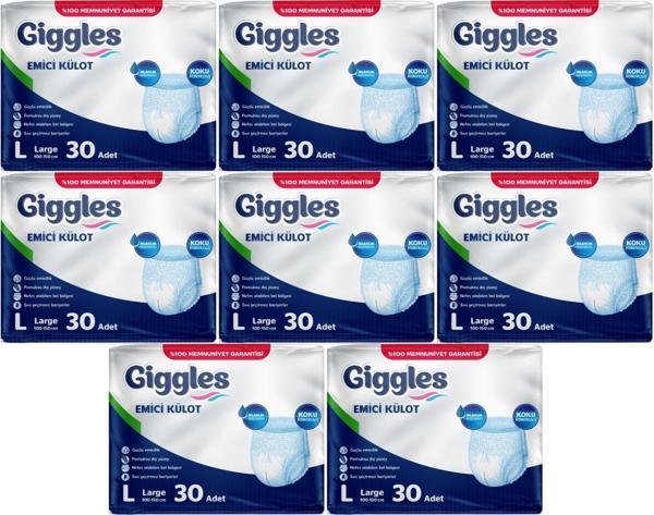 Giggles Hasta Bezi Yetişkin Emici Külot L-Büyük 240 Adet (8PK*30) - Image 1