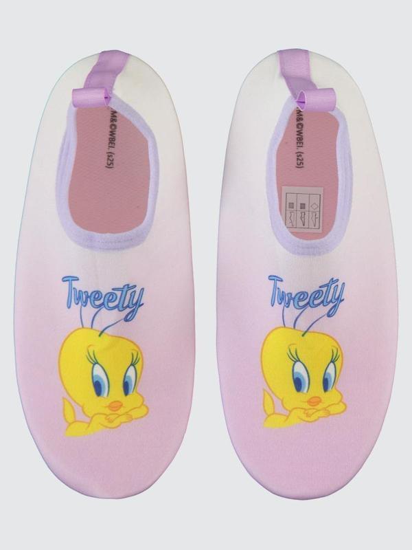 Tweety Baskılı Tabanlı 32-36  Numara Deniz Ayakkabısı - Lila33 - Image 1