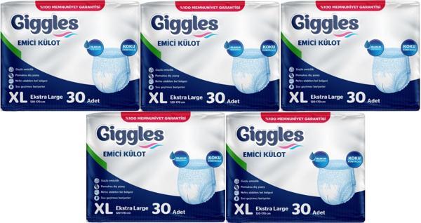 Giggles Hasta Bezi Yetişkin Emici Külot Ekstra Büyük (XL) 150 Adet (5PK*30) - Image 1