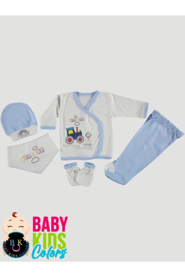 Baby Kids Colors Kutulu Arabalı Lüx Bebek Zıbın Seti Yenidoğan Hastane Çıkışı Bebek Giyim - Image 1