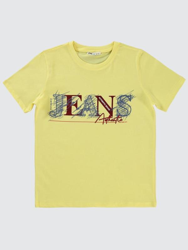 Civil Boys Jeans Baskılı 10-13 Yaş Tişört - Sarı13-14 Yaş - Image 1