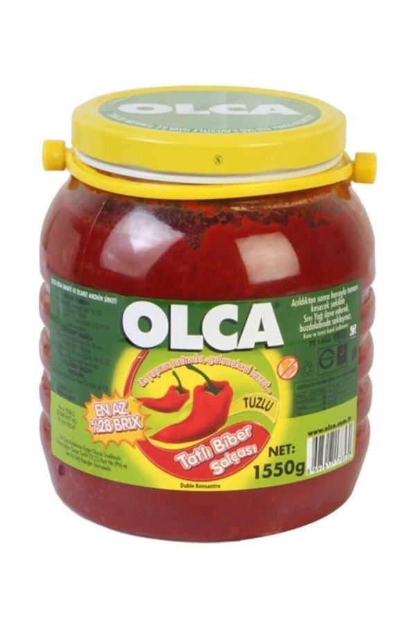 Olca Gıda Acı Biber Salçası 1550 Gr + Tatlı Biber Salçası 1550 Gr (Toplam 3100 Gr) - Image 1