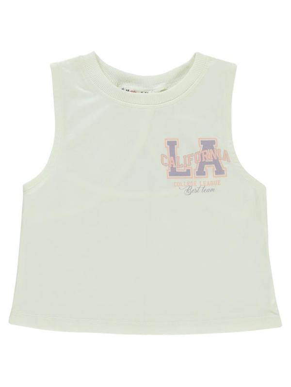 Civil Girls California Baskılı 2-5 Yaş Tişört - Ekru4-5 Yaş - Image 1