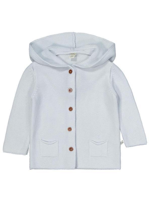 Beybek Kapşonlu Cepli 3-12 Ay Hırka - Mavi6-9 Ay - Image 1