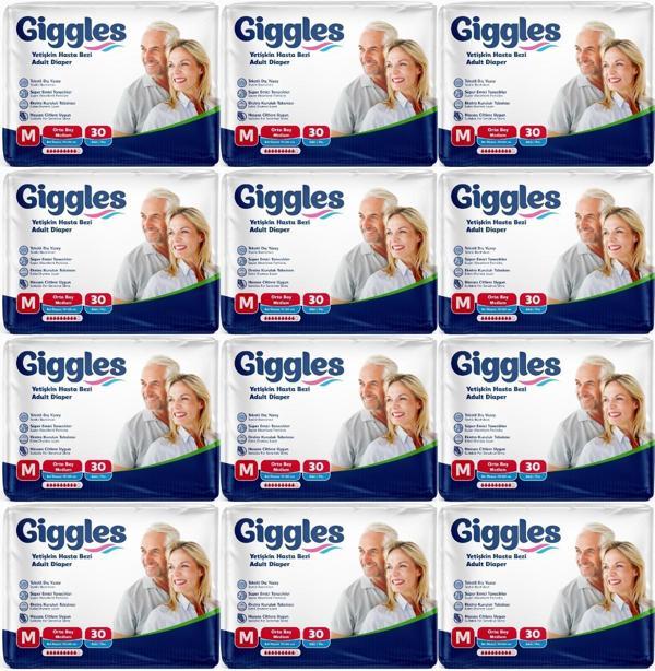 Giggles Hasta Bezi Yetişkin Bel Bantlı Tekstil Yüzey Orta - Medium (M) 360 Adet (12PK*30) - Image 1