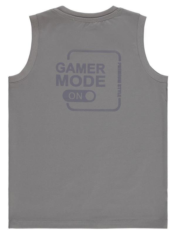 Civil Boys Gamer Mode Reflektör Baskılı Sıfır Kol 6-9 Yaş Tişört - Gri6-7 Yaş - Image 1