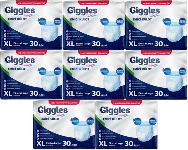 Giggles Hasta Bezi Yetişkin Emici Külot Ekstra Büyük (XL) 240 Adet (8PK*30) - Image 1