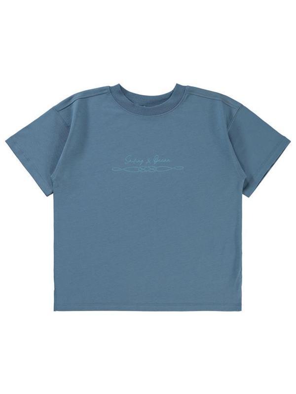 Civil Boys Sailing Baskılı Oversize 10-13 Yaş Tişört - Mavi11-12 Yaş - Image 1