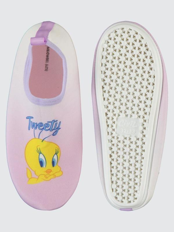 Tweety Baskılı Tabanlı 32-36  Numara Deniz Ayakkabısı - Lila32 - Image 1