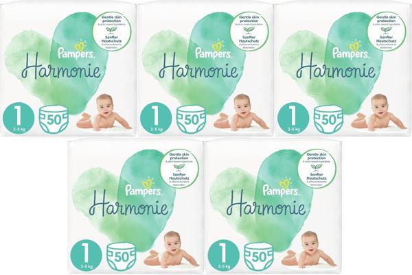 Prima Pampers Harmonie Bebek Bezi Beden:1 (2-5Kg) Yeni Doğan 250 Adet Mega Ultra Fırsat Pk - Image 1