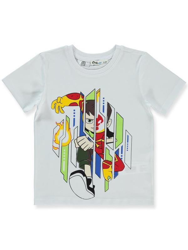 Ben 10 Benten Baskılı 2-5 Yaş Tişört - Beyaz3-4 Yaş - Image 1