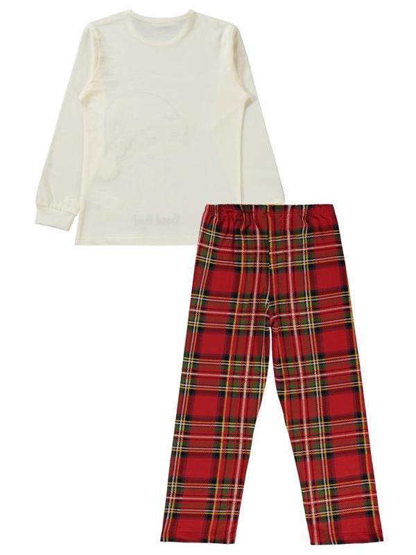 Civil Girls Kedi Baskılı 10-13 Yaş Pijama Takımı - Ekru13-14 Yaş - Image 1