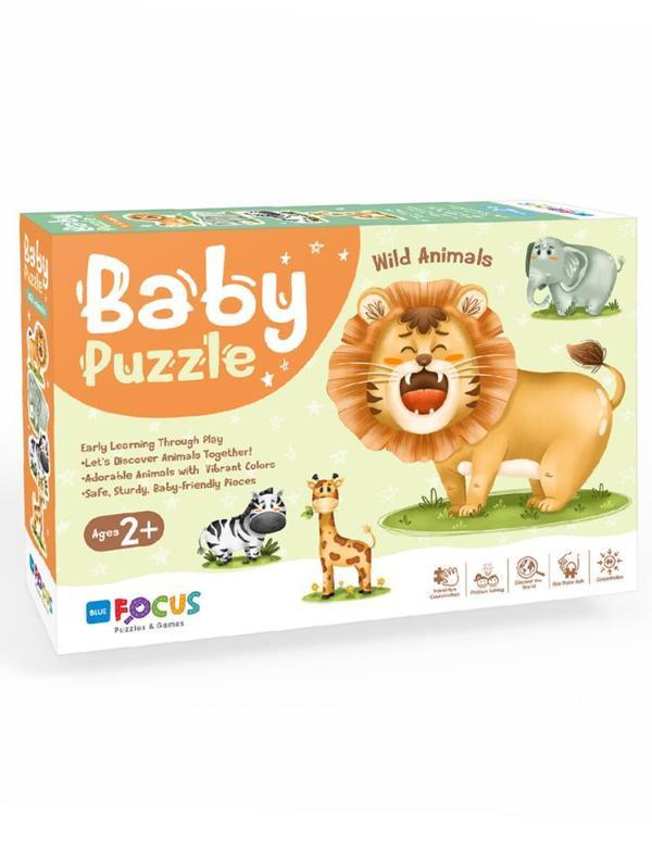 Blue Focus Games Baby Puzzle - Wıld Anımals (Vahşi Hayvanlar) - StandartStandart - Image 1