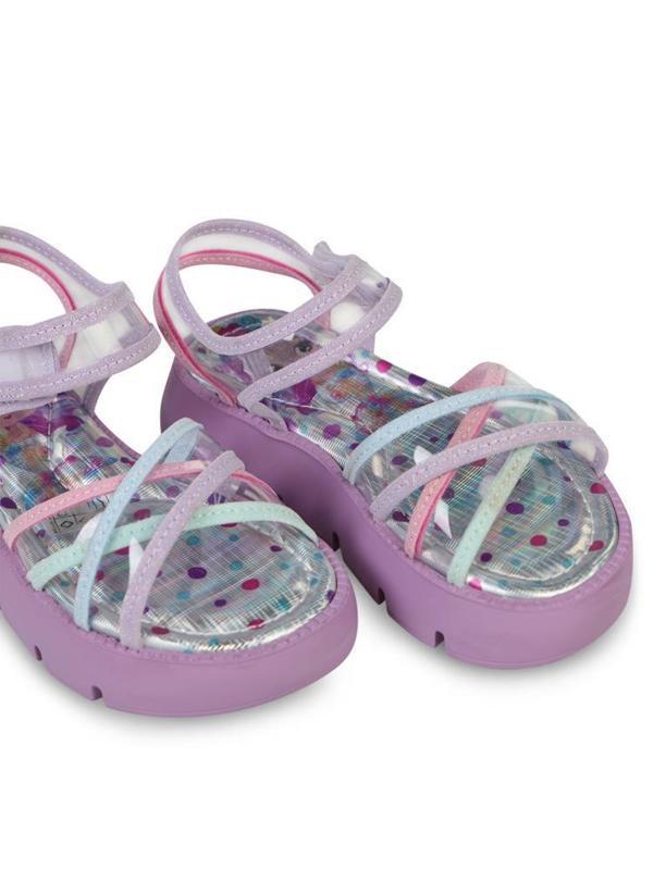 Civil Girls Dolgu Topuk 26-30 Numara Sandalet - Lila29 - Image 1