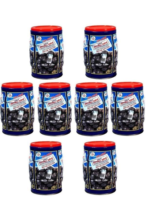 Katırlı Köyü Zeytinleri Gemlik Katırlı Köyü Sofralık Doğal Yağlı Siyah Zeytin 8X1 Kg (8 Adet) - Image 1
