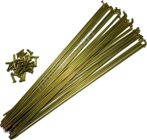 Hsgl Bisiklet 2mm 255 mm Gold Sarı Jant Teli Bisiklet Jant Teli - Image 1