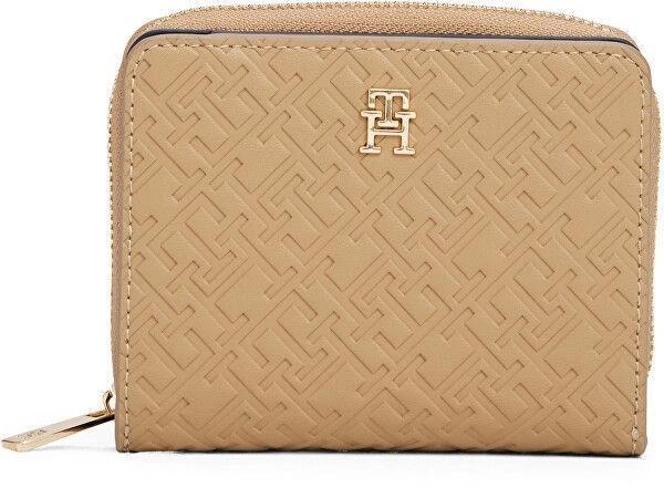Tommy Hilfiger TH Icon Orta Boy Fermuarlı Monogram Kapaklı Kadın Beyaz Cüzdan AW0AW17743RBC - Image 1