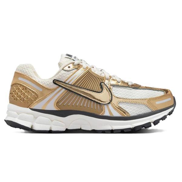Nike Bowerman Zoom Vomero 5 Metallic Gold Leather Sneaker Hakiki Deri Kadın Günlük Spor Ayakkabı Beyaz Sarı - Image 1
