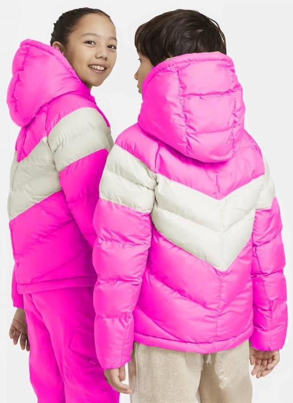 Nike Sportswear Sentetik Dolgulu Kapüşonlu Unisex Çocuk Montu Şişme Mont Pembe - Image 1