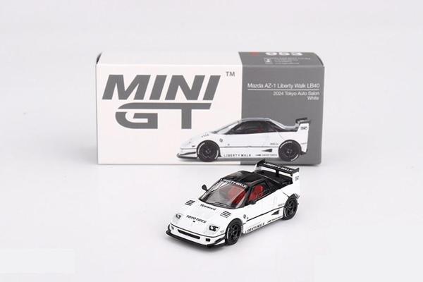 Mini GT 953 1/64 Mazda AZ-1 Liberty Walk LB40 White 2024 Tokyo Auto Salon - Image 1