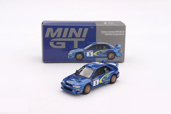 Mini GT 975 1/64 Subaru Impreza WRC98 1998 Rally Monte-Carlo 3rd Place #3 - Image 1
