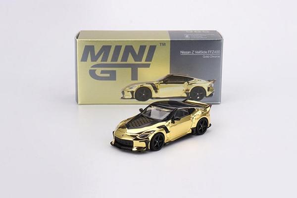 Mini GT 985 1/64 Nissan Z VeilSide FFZ400 Gold Chrome - Image 1