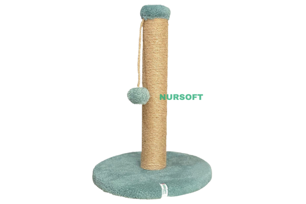 Nursoft Yuvarlak Taban Ponponlu Kedi Tırmalama Direği 52 cm - Image 1