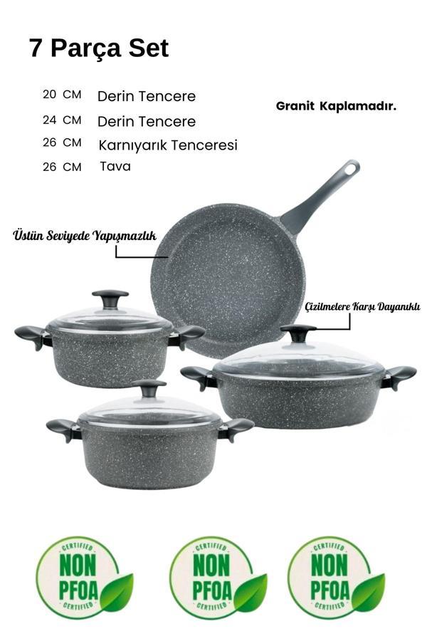 Thermoad 7 Parça Granit Döküm Tencere Seti - Image 1