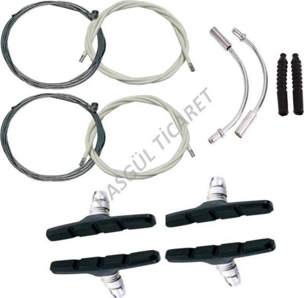 Hsgl Bisiklet Fren Beyaz Kablo Tel Papuç Pipo Set Bisiklet Fren Sistemleri Yedek Parça Aksesuar - Image 1